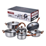 Set De Batería Ollas De Cocina Con Tetera 12 Piezas Coolware