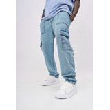 Jeans De Hombre Mom Rigido Cargo Mount Relaxed Fit Bond