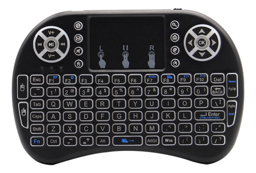   Teclado Portátil Iluminado Sem Fio Usb Pc  Com Led 3 Cores