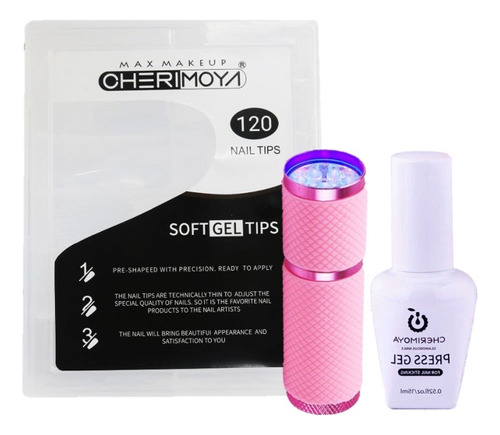 Kit Soft Gel Líquido Cherimoya + Lámpara Linterna Gel Uñas
