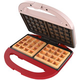 Maquina De Waffle Cadence Maker Cor Rosa/vermelho 127v E 220v