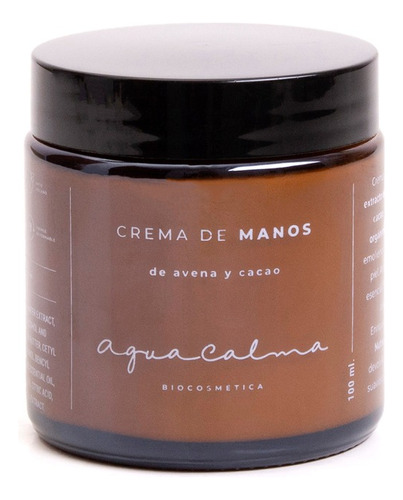 Crema Natural De Manos  - Avena Y Cacao - Aguacalma.devoto