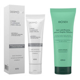 Kit Clareador Intimo Corporal E Gel Lubrificante Biosex