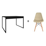 Conj. Eames Cadeira Fendi + Mesa De Jantar Pequena Preta