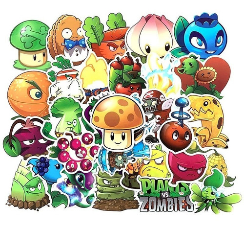 Plantas Vs Zombies Set 100 Stickers