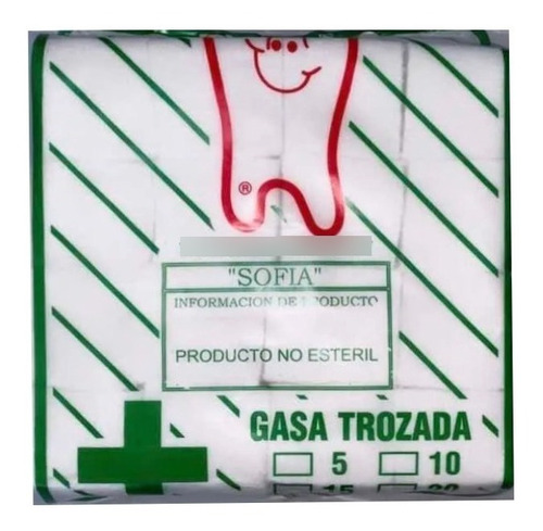 Gasa Trozada Cortada 5x5 Odontologica X Paquete 500grs