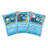 Kit Carta Pokémon Poliwag Poliwhirl Poliwrath Coleção 151