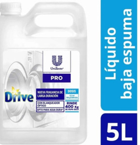 Jabon Liquido Para Ropa Baja Espuma Drive Matic X 5 Litros