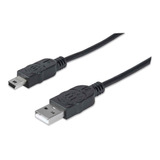 Cable Mini Usb V3 A Usb Alta Velocidad Manhattan 1.8m Negro