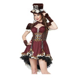 Disfraz Femenino Steampunk Para Mujer Corsair Cosplay Vamp