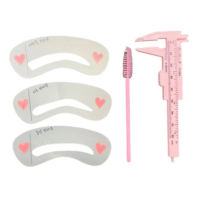 Kit Para Diseño De Cejas Plantillas + Medidor + Cepillo | Meses sin interés