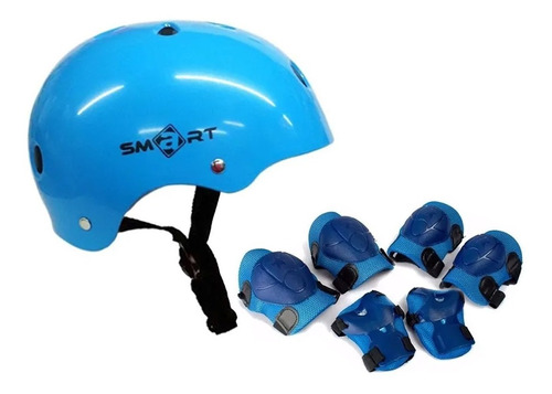 Casco Smart Infantil + Protecciones Roller Bicicleta Patin