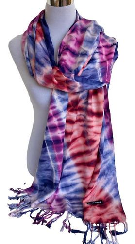 Bufanda Pañuelo Pañoleta Cashmere Hermosos Colores Tie Dye