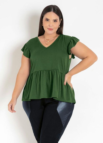 Blusa Feminina Soltinha Disfarça Barriga Plus Size Barata