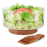 Housejoy Juego De Ensaladeras Grandes, Ensaladera De Vidrio