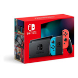 Nintendo Switch Nintendo Con Joycon Azul Neón Y Rojo Neón