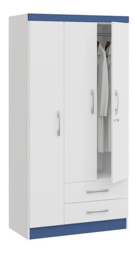 Closet Yardas 3 Puertas 2 Cajones Modelo Y443 Blanco 4x1