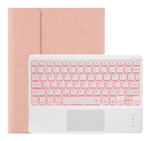 Funda Con Teclado Táctil Iluminado Para iPad 10.2 9th 2021