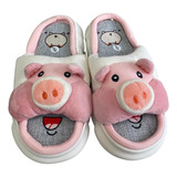 Pantuflas De Puequito Para Adulto Tallas 22-27 Cerdo Cómodas