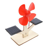 Kit Ventilador Solar Para Armar Madera + Celdas Solar Niños