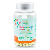 Multiwellnes, Multivitamínico Con Biotina 100 Tabletas Sabor Sin Sabor