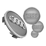 Juego 4 Tapones Centro Rin Audi A3 A4 A5 A6 A7 Q3 60 Mm