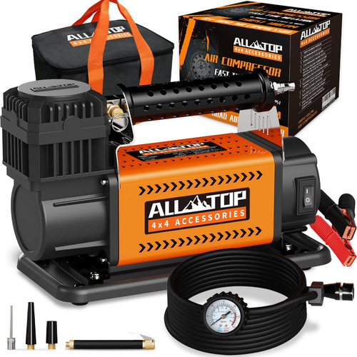 All-top Kit Con Compresor De Aire Portátil De 12 V De Alto R