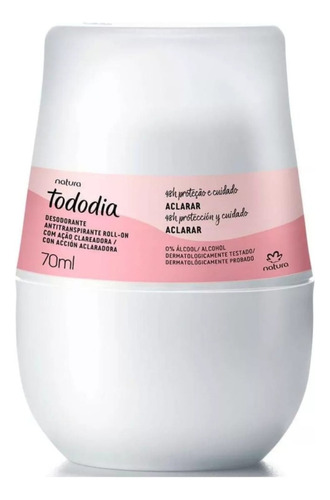 Desodorante Antitranspirante Roll On Natura Tododia Clareador 70ml