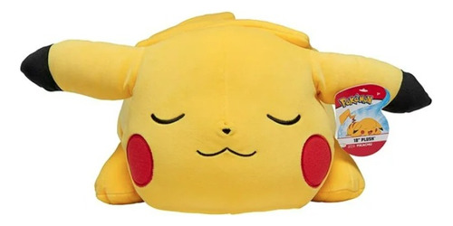 Pokemon Original Peluche Pikachu Dormido 18 PuLG - 48cm 