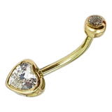 Piercing Oro Amarillo 18kts  Ombligo Piedras Joyas Dama A3