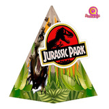 10 Caixa Cone Jurassic Park Com Aplique 3d Lembrancinhas