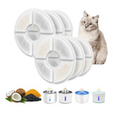 Kit 6 Substituiçã Filtro Para Bebedouro Gato Fonte Circular