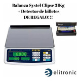 Balanza Systel Clipse Con Batería  31kg + Detector Billetes