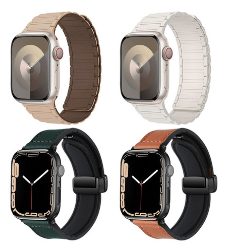 4 Correa Cristal Para Apple Watch Iwatch Ultra Se 9 8 7