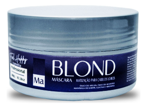 Máscara Blond Matizador 300gr Feel Happy Cosmetics