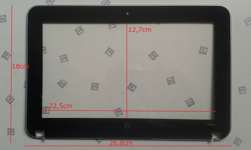 Moldura Com Acrilico Netbook Hp Mini 110-3500 Series Semi 