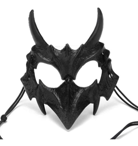 Máscara Gavião C/ Chifres Halloween Cosplay - Escolha A Cor