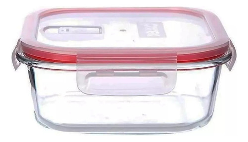 Hermetico Cuadrado Pyrex Vidrio 300ml Easy Vent Con Tapa