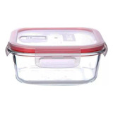 Hermetico Cuadrado Pyrex Vidrio 300ml Easy Vent Con Tapa