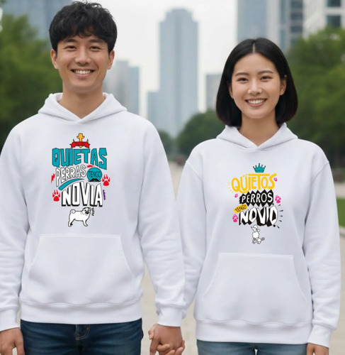 Sudaderas Pareja Duo Perf El Es Mi Novio Y Ella Novia Duo
