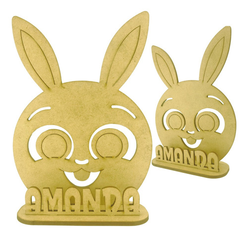 12 Enfeite De Mesa Bolofofos Coelha Bunny Nome Personalizado