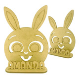 12 Enfeite De Mesa Bolofofos Coelha Bunny Nome Personalizado