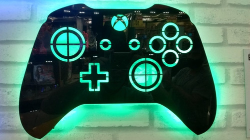 Luminária Controle Xbox Led Em Acrílico Espelhado 12v Gamer