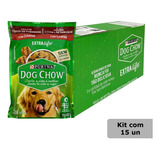 Kit 15 Sachê Dog Chow Cães Adultos Carne 100g Caixa