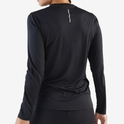 Playera Manga Larga Running Mujer Uv Negro | Envío gratis