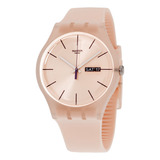 Reloj Swatch Para Mujer Rebel Suot700, Color Durazno-rosa