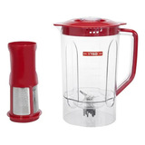 Copo Liquidificador Mondial L 1000w 1200w Cristal Vermelho