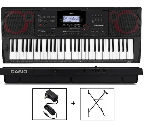 Casio Ct-x5000 Teclado 61 Teclas Sensitivas+fuente+soporte