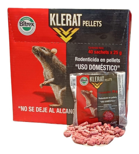 Veneno Para Ratas Seca Ratas Rodenticida Mata Roedores 40 S