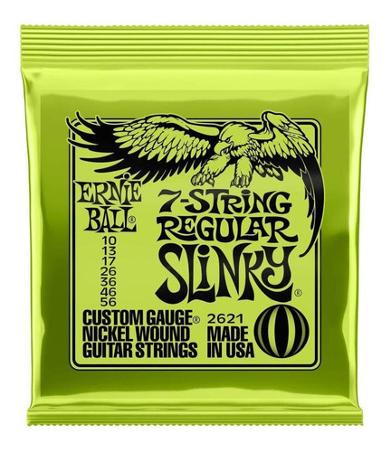 Set Cuerdas Guitarra Eléctrica Ernie Ball 2621 7 Regular